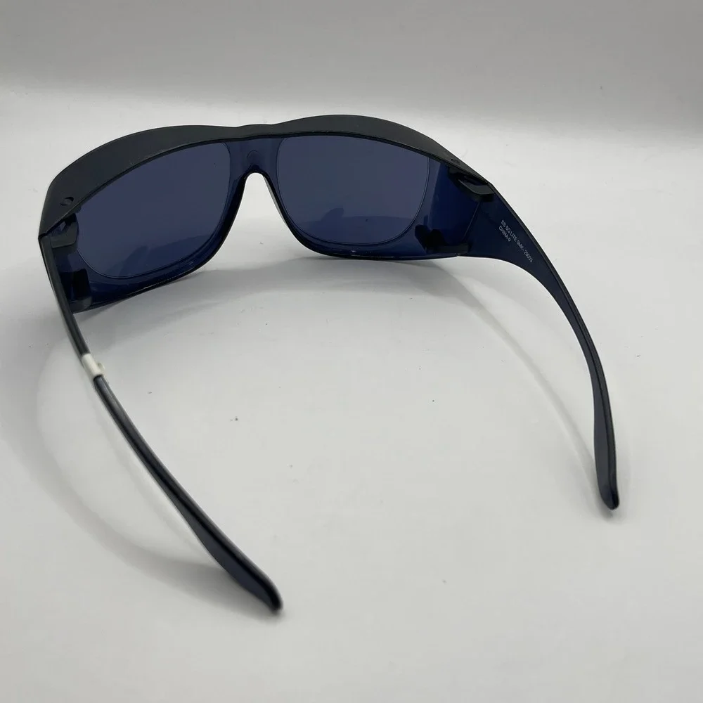 Solar Shield Fit Over Sunglasses Navy Blue Square Smoke Lens SS SQ LITE 29003
